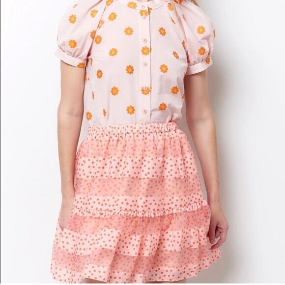 ANTHROPOLOGIE Corey Lynn
Calter Tulle Mini Skirt Orange Polka Dot XS
NWOT - Picture 3 of 9